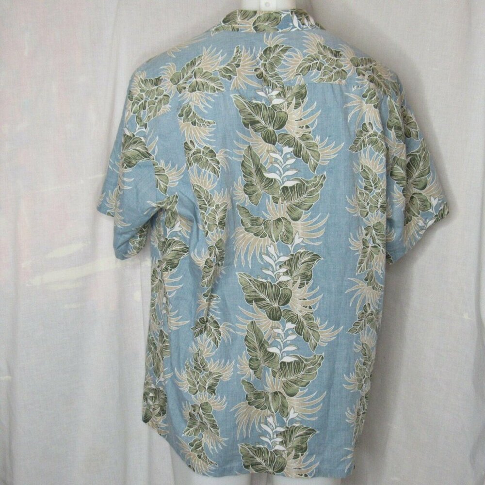 Royal Creations Hawaiian Blue & Green Floral Button-Up Short Sleeve Shirt XL - Picture 3 of 7